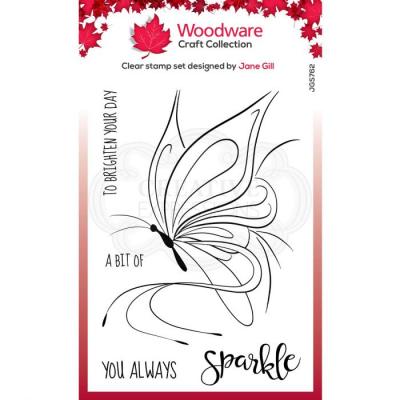 Creative Expressions Woodware Clear Stamp Singles - Butterfly Sketch